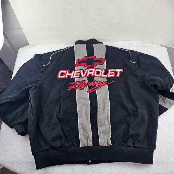 Vintage JH Design Chevrolet Racing Cotton Twill Jacket Black/Gray/Red Size 3XL - Picture 5 of 10